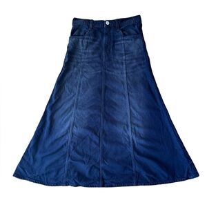 Current Elliott 26 Denim Skirt Black High Waisted Size